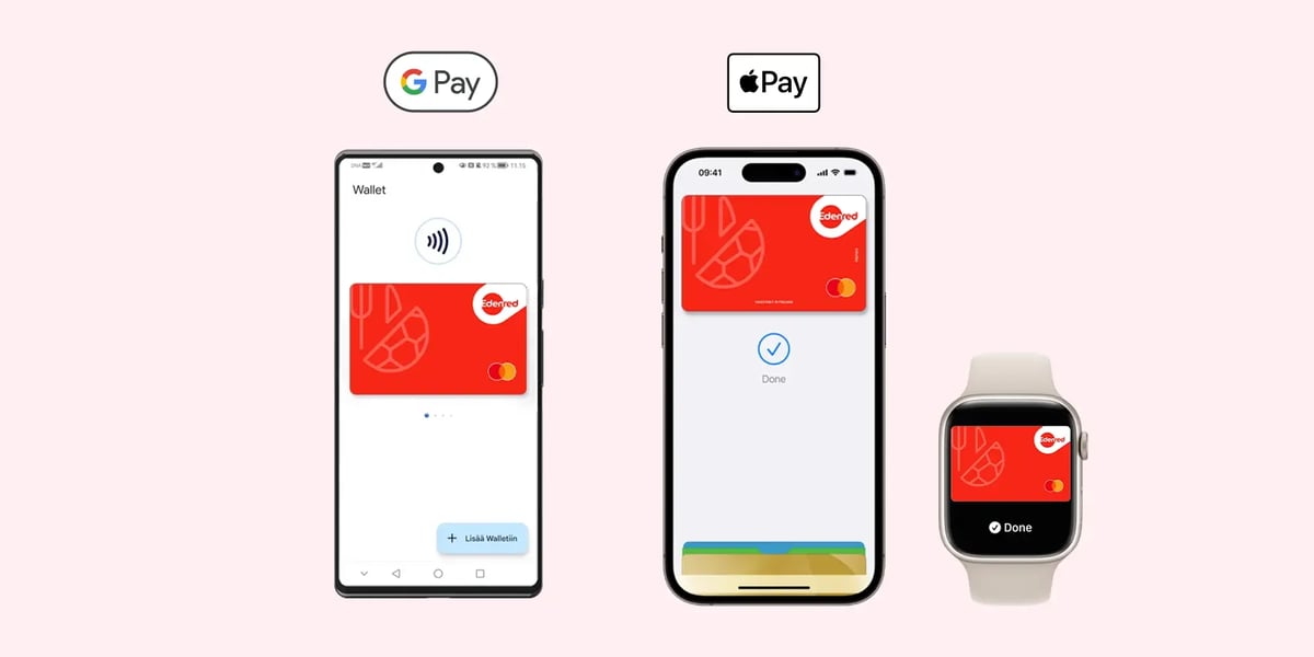 Edenred-etujen monipuoliset mobiilimaksutavat