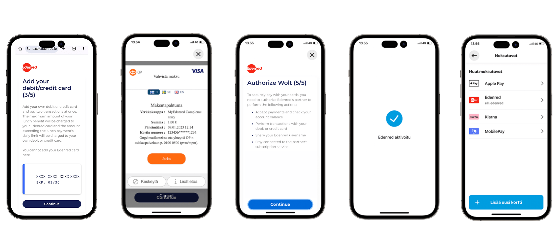 Steps to adding Edenred as a payment method in Wolt