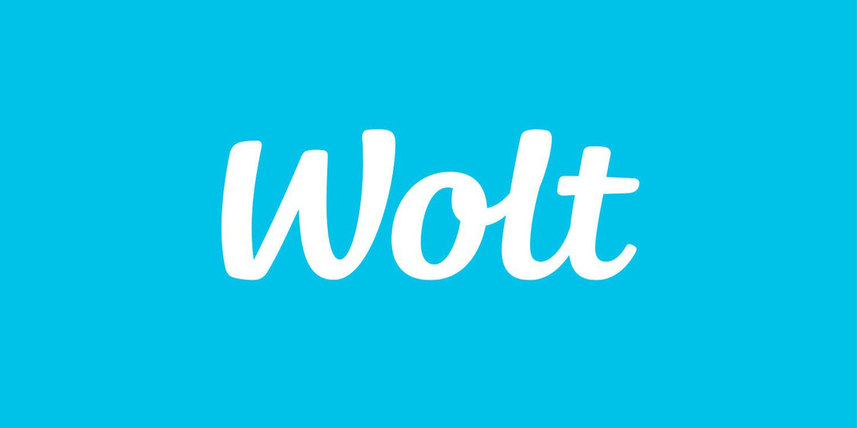  Wolt's white logo on a blue background