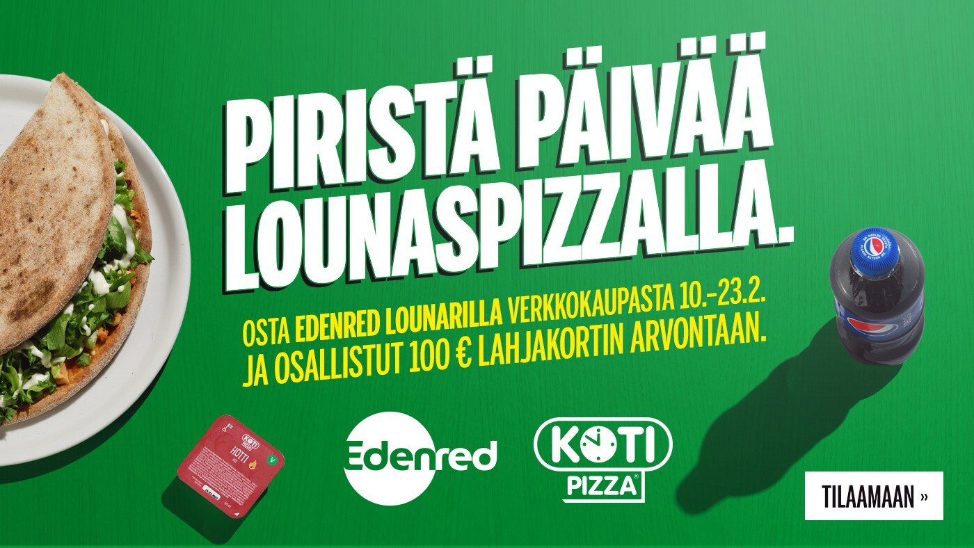 Herkuttele pizzalounaalla ja voita 100 € lahjakortti